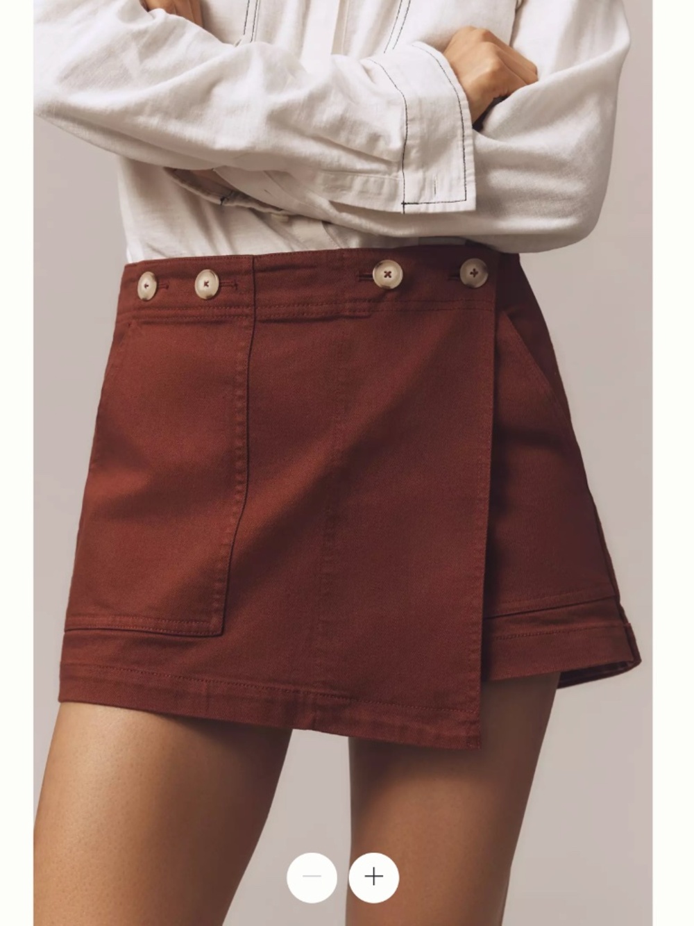 The Kit High-Rise Utility Skort by Pilcro- size 32